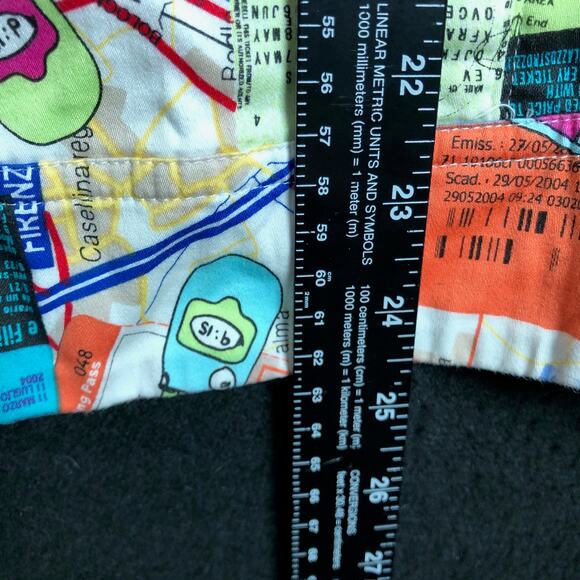 Attyre New York Women Jacket White Multicolored Travel Pattern Button Stretch XL - Picture 8 of 11